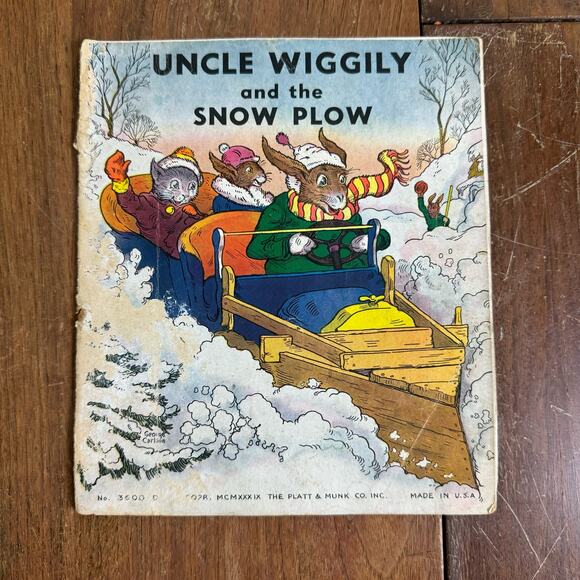 1939 Uncle Wiggily and the Snow Plow by Howard‎ R. Garis illustrated storybook - Picture 1 of 9